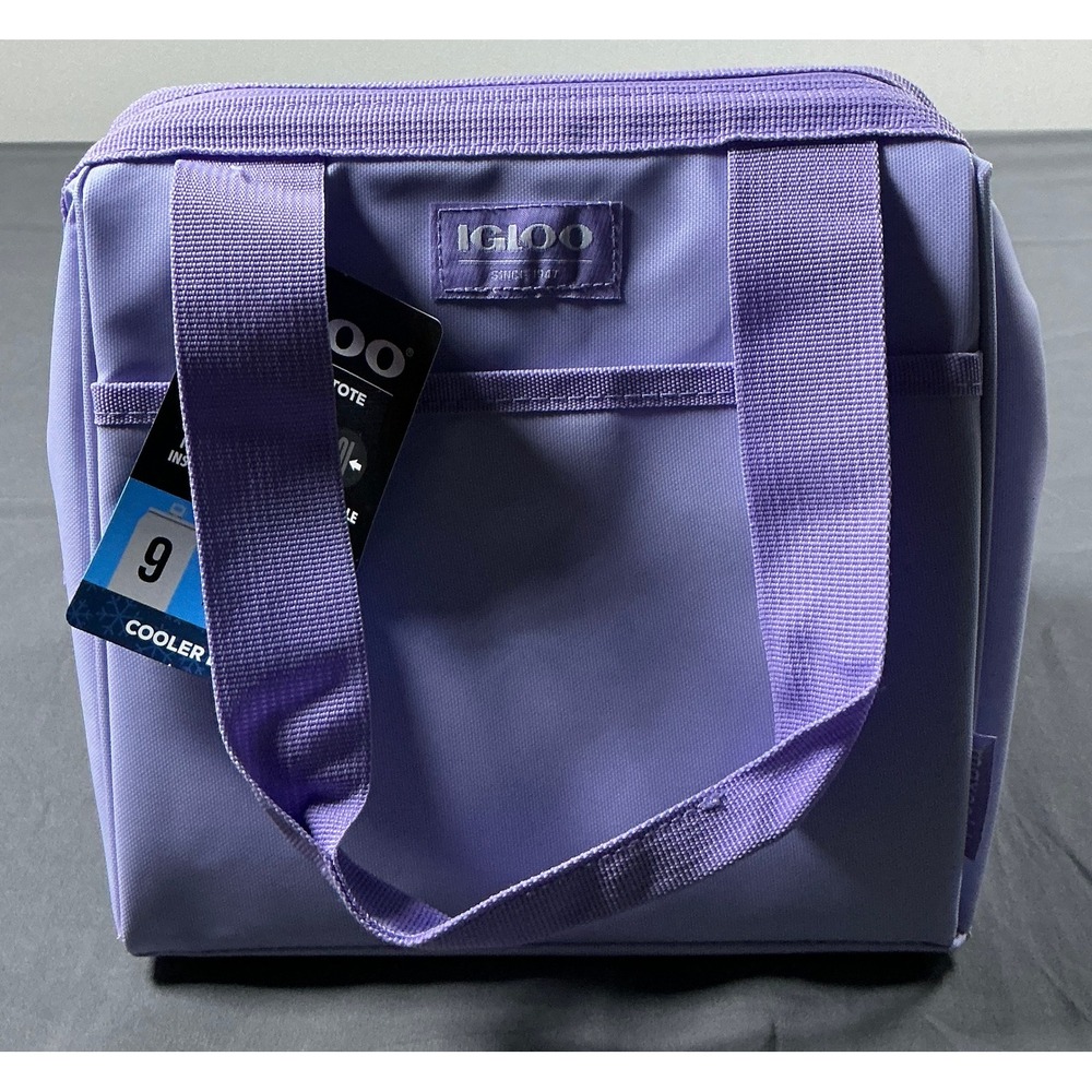 Igloo Leftover Tote 9 Can Cooler Bag Lilac Breeze Purple Insulated Lunch Box NEW